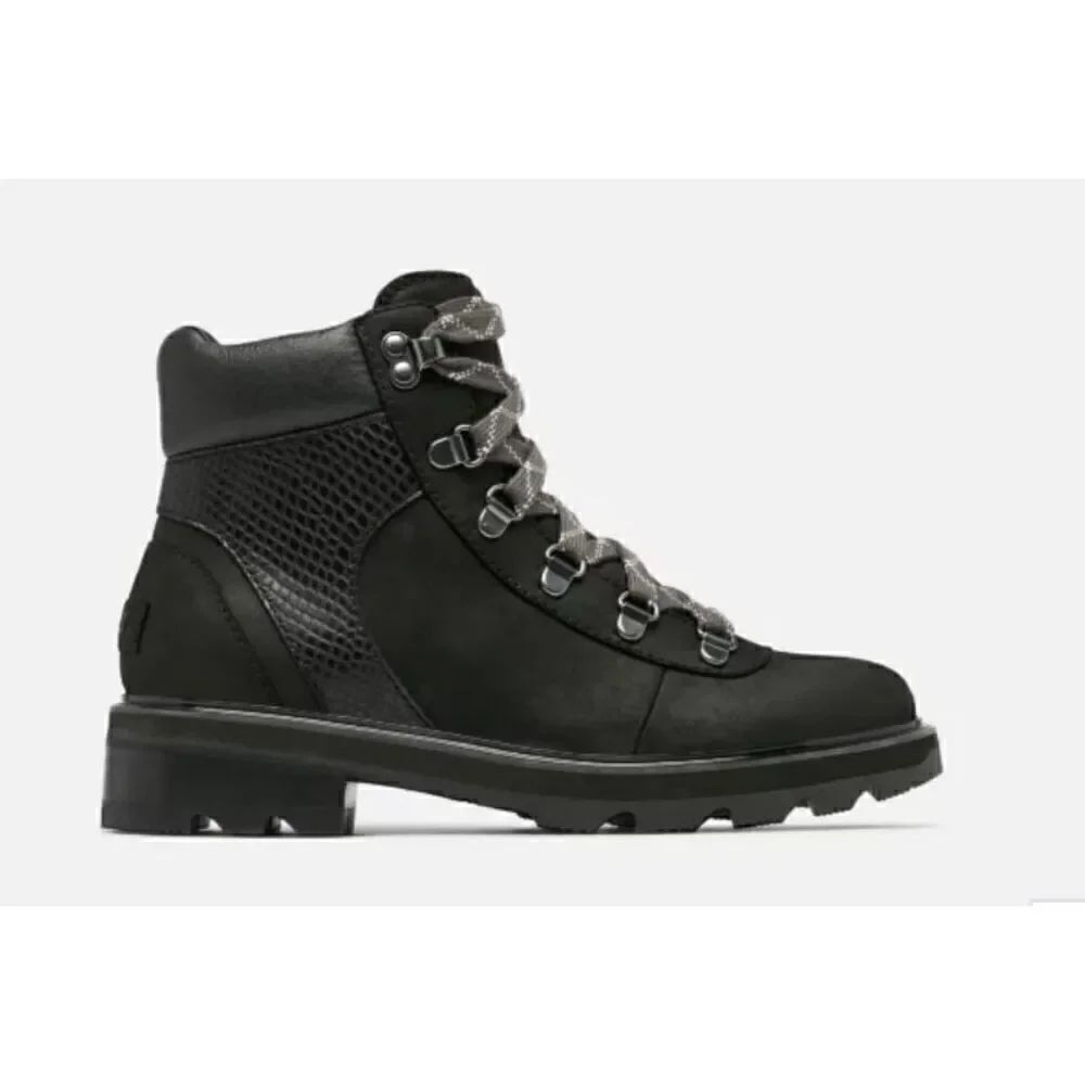 SOREL WOMEN'S LENNOX™ HIKER STKD BOOT in Black NWOB Size 6 1/2